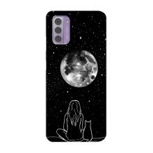 Чохол з малюнком кіт на Nokia G42 (Дівчина з котом)