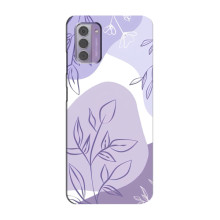 Силиконовый чехол с принтом в цветах на Nokia G42 – Фиолетовый дизайн
