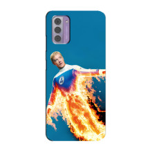 Чехол с принтом Фантастическая четверка для Nokia G42 – Человек-Факел
