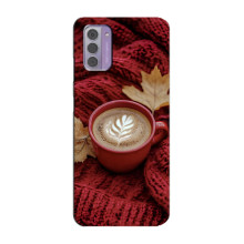 Чехол с уникальным дизайном «Осень с кофе» для Nokia G42 – Кофе на пледе