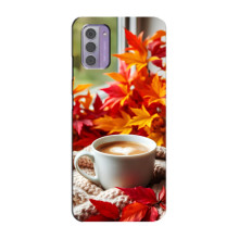 Чехол с уникальным дизайном «Осень с кофе» для Nokia G42