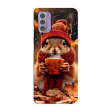 Друкований чохол 'Звірята з кавою' для Nokia G42 – Білка з кавою