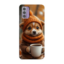 Друкований чохол 'Звірята з кавою' для Nokia G42 – Песик з кавою