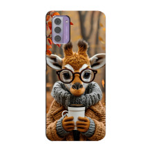 Друкований чохол 'Звірята з кавою' для Nokia G42 – Жираф з кавою