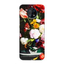 Брендновые Чехлы для Nokia G50 - (PREMIUMPrint) (Nike цветы)