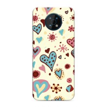 Чехлы для любимой на Нокиа G50 (VPrint) (Сердечки)