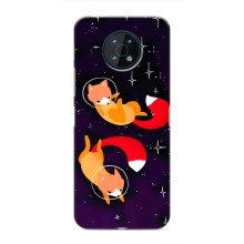 Чехлы с картинкой Лисички для Nokia G50 (VPrint) (Лисички космонавты)