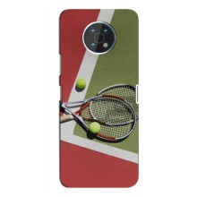 Чехлы с принтом Спортивная тематика для Nokia G50 – Ракетки теннис