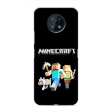 Чехол Майнкрафт на Nokia G50 (AlphaPrint) Minecraft (герои Minecraft)