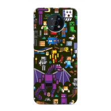 Чехол Майнкрафт на Nokia G50 (AlphaPrint) Minecraft (Коллаж Майнкрафт)