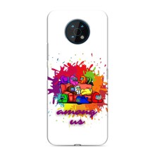 Чехол Амонг Ас для Nokia G50 (AlphaPrint) (Яркий АмонгАс)