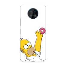 Чехол с Симпсонами для Nokia G50 (VPrint) (Гомер с пончиком)