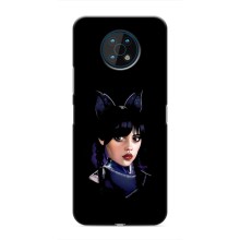 Чехлы Венсдей на Nokia G50 Уэнсдей (AlphaPrint) (серьезная Уэнздей)