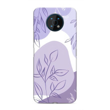 Силиконовый чехол с принтом в цветах на Nokia G50 – Фиолетовый дизайн