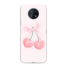 Чехол с розовым рисунком для Nokia G50 (Розовые вишни)