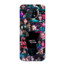 Чохол Гра в кальмара для Nokia G50 – Колаж гра кальмара
