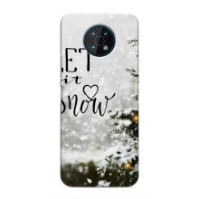 Новогодние, Праздничные Чехлы для Nokia G50 - 2024 год (Let it snow)