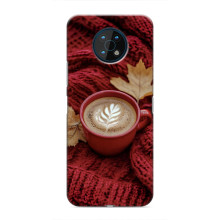 Чехол с уникальным дизайном «Осень с кофе» для Nokia G50 – Кофе на пледе