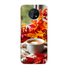 Чехол с уникальным дизайном «Осень с кофе» для Nokia G50