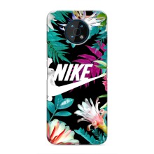 Силиконовый Чехол на Nokia G50 с картинкой Nike (Цветочный Nike)