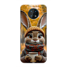 Друкований чохол 'Звірята з кавою' для Nokia G50 – Зайчик з кавою