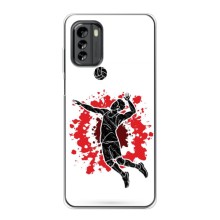 Чехлы с принтом Спортивная тематика для Nokia G60 – Волейболист