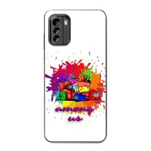 Чехол Амонг Ас для Nokia G60 (AlphaPrint) (Яркий АмонгАс)