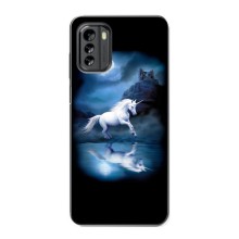 Чехол для Нокиа G60 - (Единорожки - Новинки) (AlphaPrint) (Единорог)