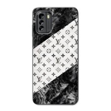 Чохол Стиль Louis Vuitton на Nokia G60 (LV на білому)