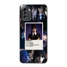 Чехлы Венсдей на Nokia G60 Уэнсдей (AlphaPrint) (коллаж Уэнздей)
