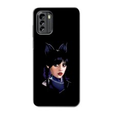 Чехлы Венсдей на Nokia G60 Уэнсдей (AlphaPrint) (серьезная Уэнздей)