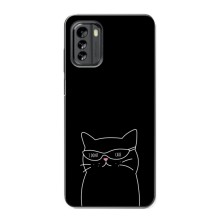 Чохол з малюнком кіт на Nokia G60 (Байдужий кіт)