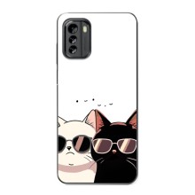 Чохол з малюнком кіт на Nokia G60 (Коти в окулярах)