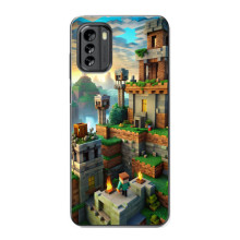 Чохол з картинками Майнкрафт для Nokia G60 – Місто Майнкрафт