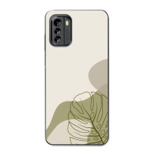 Силиконовый чехол с принтом в цветах на Nokia G60 – Монстера зелёная