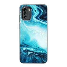 Мраморний чехол на Nokia G60 (VPrint) (Блакитний мрамор)