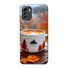 Чехол с уникальным дизайном «Осень с кофе» для Nokia G60 – Кофе на природе
