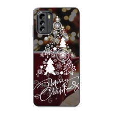 Рождественские Чехлы для Nokia G60 (VPrint) (Елочка узорная)