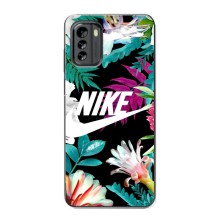 Силиконовый Чехол на Nokia G60 с картинкой Nike – Цветочный Nike