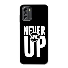 Силіконовый Чохол на Nokia G60 з картинкою НАЙК (Never Give UP)