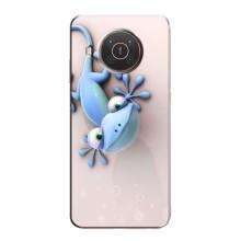 Чехлы с изображением разных животных для Nokia X10 (Геккон)