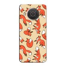 Чехлы с картинкой Лисички для Nokia X10 (VPrint) (Лисички)