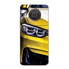 Чехлы с Машинами на Нокиа Х10 (VPrint) (Желтая машина)