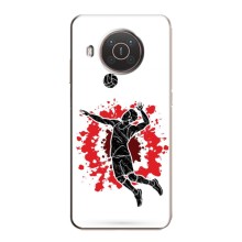 Чехлы с принтом Спортивная тематика для Nokia X10 – Волейболист