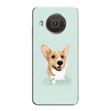 Чехлы с собаками для Nokia X10 (VPrint) (Корги)