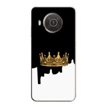 Чехол (Корона на чёрном фоне) для Нокиа Х10 – Золотая корона