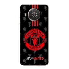 Чехол Манчестер Юнайтед для Нокиа Х10 (AlphaPrint) (лого МЮ)