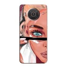 Чехол с печатью для Nokia X10 - (Мода) (AlphaPrint) – Макияж