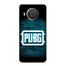 Чехол PUBG для Нокиа Х10 (AlphaPrint) (Лого PUBG)