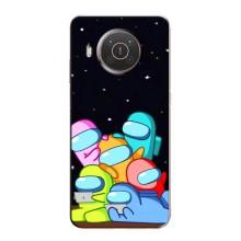 Чехол Амонг Ас для Nokia X10 (AlphaPrint) (Скины в космосе)